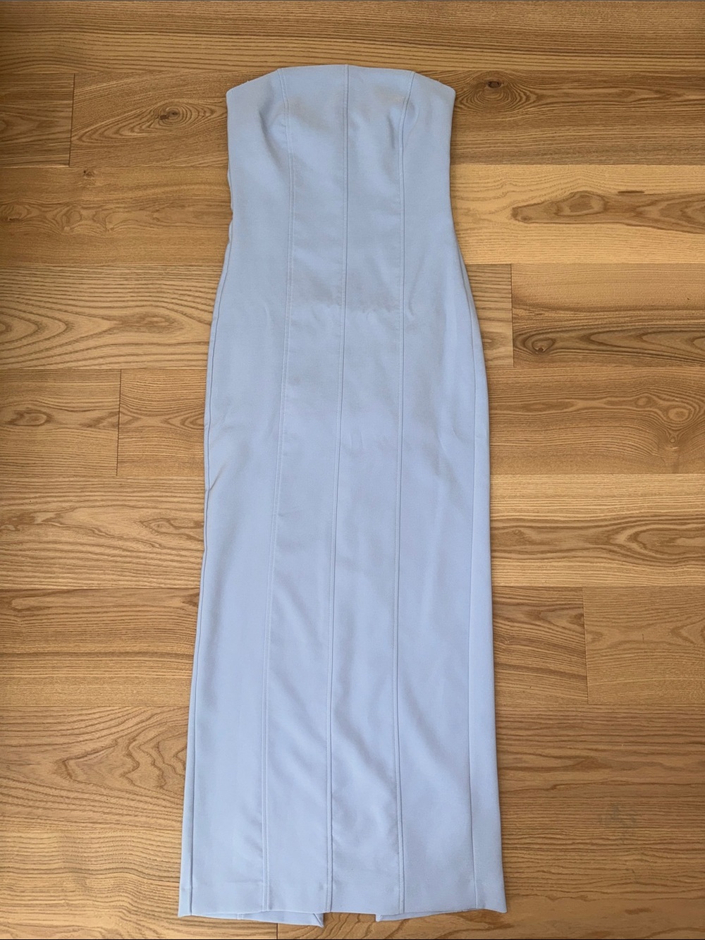 Zara Strapless Light Blue Column Dress